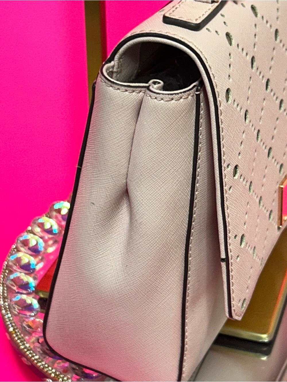 Michael Michael Kors Violet Callie BLSM/Ballet Satchel Approx. 12 x 8 x 2 - Picture 7 of 17